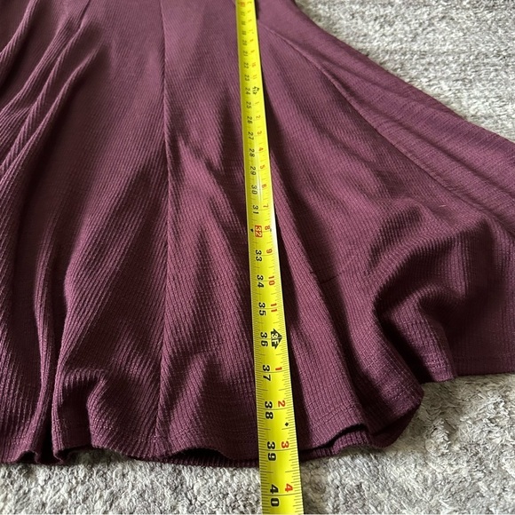 NWT Torrid Mini Slub Rib Fluted Dress Winetasting 1X - Picture 7 of 11